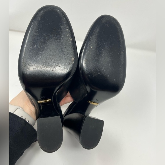 GUCCI Malaga Kid Princetown Horse-bit Julie Mules Heels in Black leather size 39 - Picture 6 of 7